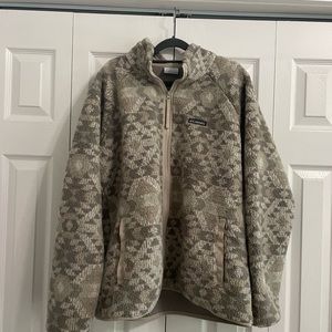 Brand new Columbia aztec print fleece zip up jacket— size 1X